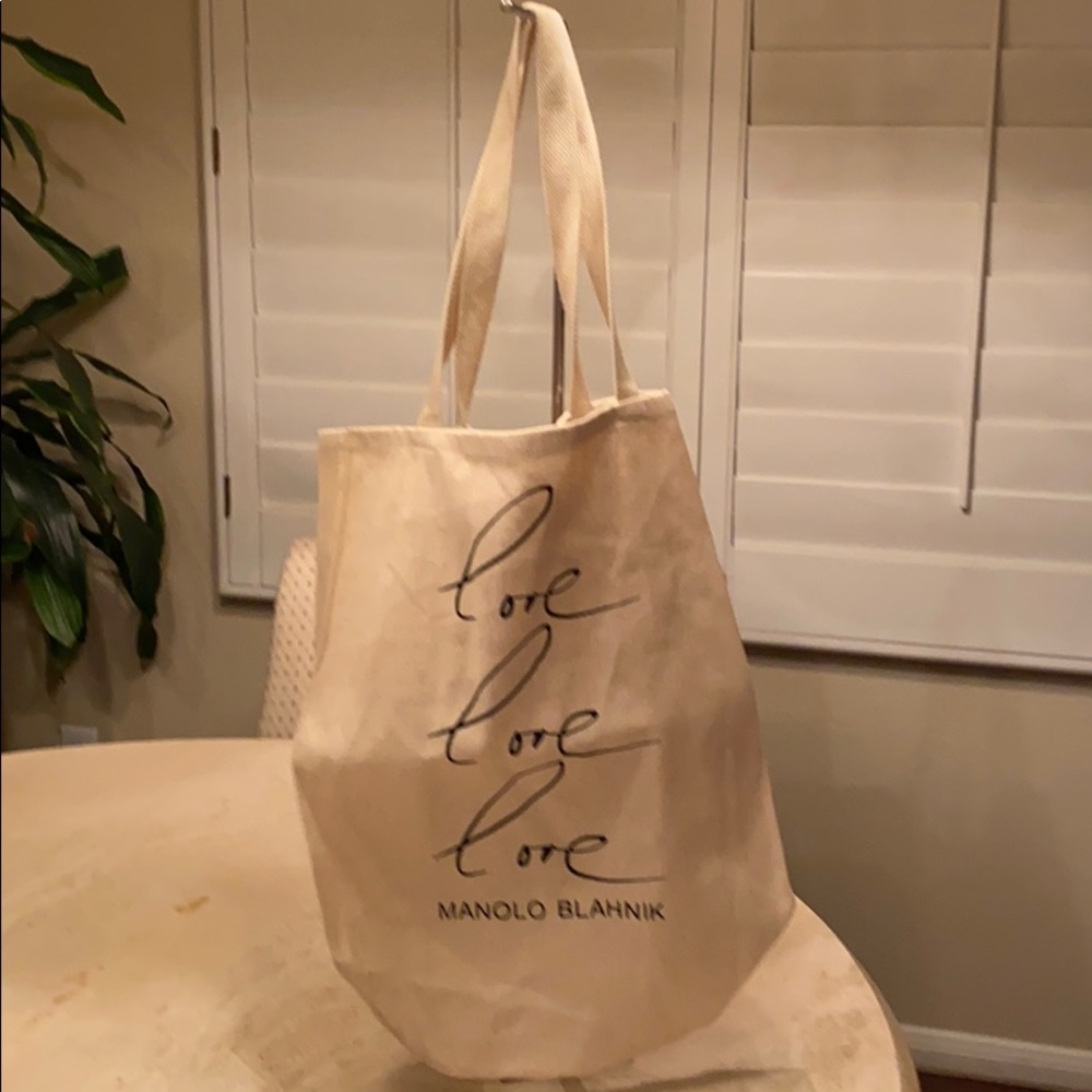 Canvas tote bag that love’s Manolo. NWOT